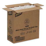 Dome Hot Drink Lids, 8oz Cups, White, 100-sleeve, 10 Sleeves-carton