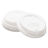 Dome Drink-thru Lids, Fits 12 Oz. & 16 Oz. Paper Hot Cups, White, 100-pack