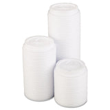 Dome Drink-thru Lids, Fits 10, 12, 16oz Paper Hot Cups, White, 1000-carton