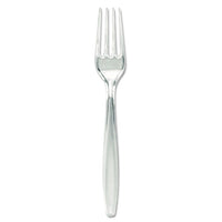 Plastic Cutlery, Forks, Heavyweight, Clear, 1,000-carton