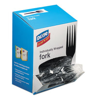 Grab’n Go Wrapped Cutlery, Forks, Black, 90-box, 6 Box-carton