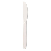 Plastic Cutlery, Heavyweight Knives, White, 1,000-carton