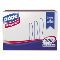 Plastic Cutlery, Heavyweight Knives, White, 1,000-carton