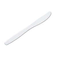 Plastic Cutlery, Heavyweight Knives, White, 1,000-carton