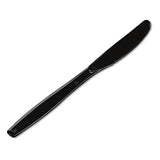 Plastic Cutlery, Heavyweight Knives, Black, 1,000-carton