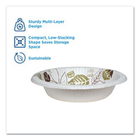 Pathways Heavyweight Paper Bowls, 12oz, Green-burgundy, 1000-carton