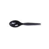 Plastic Cutlery, Heavy Mediumweight Teaspoons, Black, 1,000-carton