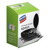 Grab’n Go Wrapped Cutlery, Teaspoons, Black, 90-box