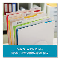 Lw 1-up File Folder, 0.56" X 3.43", White, 130-roll, 6 Rolls-pack