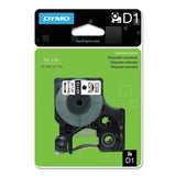 D1 High-performance Polyester Removable Label Tape, 0.5" X 23 Ft, Black On White