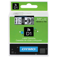 D1 High-performance Polyester Removable Label Tape, 0.75" X 23 Ft, Black On Clear