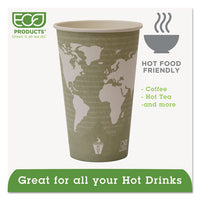 World Art Renewable Compostable Hot Cups, 16 Oz., 50-pk, 20 Pk-ct