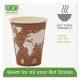 World Art Renewable Compostable Hot Cups, 8 Oz., 50-pk, 20 Pk-ct