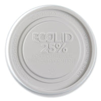 Evolution World Ecolid 25% Recycled Food Container Lid, Fits 12 To 32 Oz Containers, White, Plastic, 500/carton