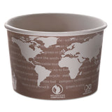 World Art Renewable And Compostable Food Container, 8 Oz, Brown, 50-pack, 20 Packs-carton