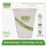 Greenstripe Renewable & Compostable Cold Cups - 12oz., 50-pk, 20 Pk-ct