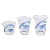 Bluestripe 25% Recycled Content Cold Cups, 12 Oz, Clear-blue, 50-pk, 20 Pk-ct