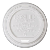 Ecolid Renewable-compostable Hot Cup Lids, Pla Fits 8 Oz Hot Cups, 50-packs, 16 Packs-carton