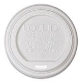 Ecolid Renewable-compostable Hot Cup Lids, Pla Fits 8 Oz Hot Cups, 50-packs, 16 Packs-carton