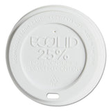 Ecolid 25% Recy Content Hot Cup Lid, White, F-10-20oz, 100-pk, 10 Pk-ct