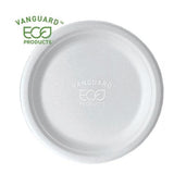 Vanguard Renewable And Compostable Sugarcane Plates, 10", White, 500-carton