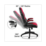 Vortex Bonded Leather Gaming Chair, Supports Up To 301 Lbs, 17.9" To 21.6" Seat Height, Red-black Back, Black Base