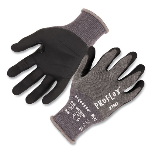 Proflex 7043 Ansi A4 Nitrile Coated Cr Gloves, Gray, X-large, 1 Pair, Ships In 1-3 Business Days