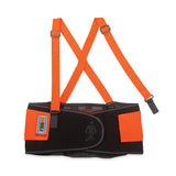 Proflex 100hv Economy Hi-vis Spandex Back Support Brace, X-small, 20" To 25" Waist, Black/orange, Ships In 1-3 Business Days