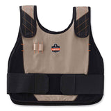 Chill-its 6215 Premium Fr Phase Change Cooling Vest W/ Packs, Modacrylic Cotton, Large/xl, Khaki, Ships In 1-3 Business Days