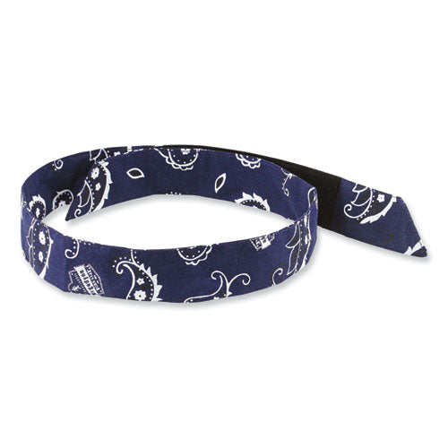 Chill-its 6705 Cooling Embedded Polymers Hook And Loop Bandana Headband, One Size, Navy Western, Ships In 1-3 Business Days