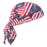 Chill-its 6710 Cooling Embedded Polymers Tie Bandana Triangle Hat, One Size, Stars And Stripes, Ships In 1-3 Business Days