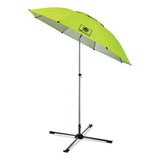 Shax 6199 Lightweight Work Umbrella Stand Kit, 7.5 Ft Dia X 92" Tall, Polyester/steel, Lime, Ships In 1-3 Business Days