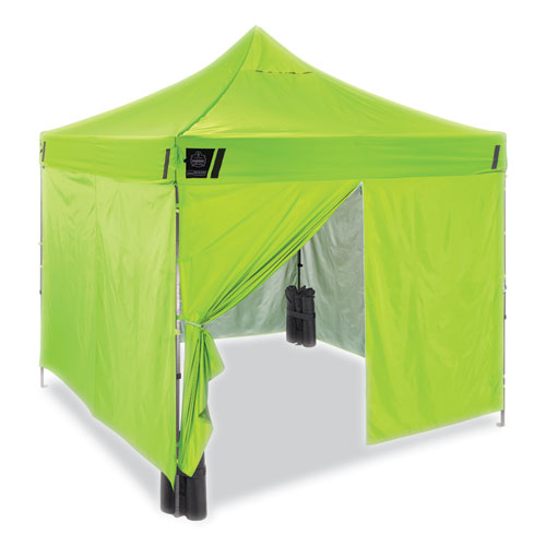 Shax 6053 Enclosed Pop-up Tent Kit, Single Skin, 10 Ft X 10 Ft, Polyester/steel, Lime, Ships In 1-3 Business Days