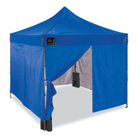 Shax 6053 Enclosed Pop-up Tent Kit, Single Skin, 10 Ft X 10 Ft, Polyester/steel, Blue, Ships In 1-3 Business Days