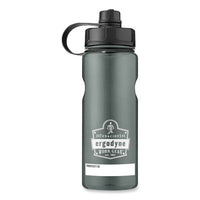Chill-its 5151 Plastic Wide Mouth Water Bottle, 34 Oz, Black, Ships In 1-3 Business Days