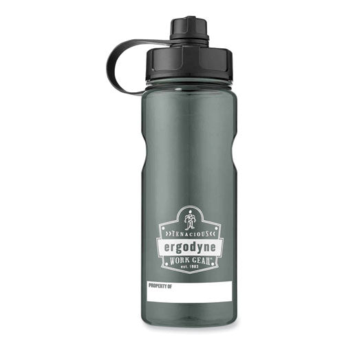 Chill-its 5151 Plastic Wide Mouth Water Bottle, 34 Oz, Black, Ships In 1-3 Business Days