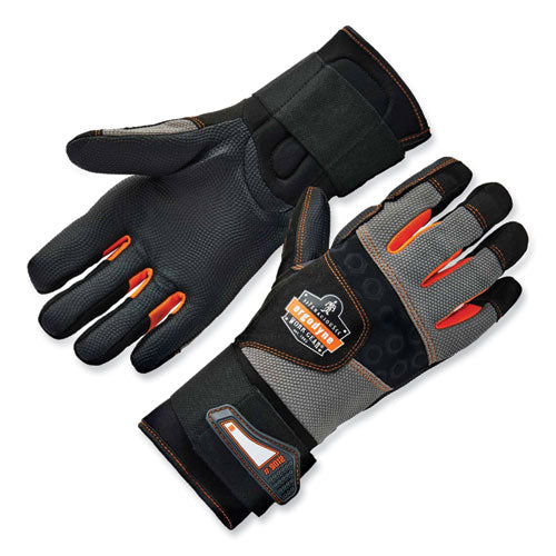 Proflex 9012 Certified Av Gloves + Wrist Support, Black, Medium, Pair, Ships In 1-3 Business Days