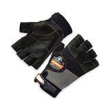 Proflex 901 Half-finger Leather Impact Gloves, Black, Medium, Pair, Ships In 1-3 Business Days