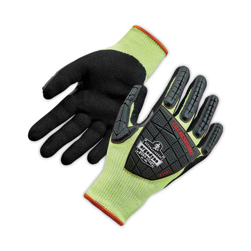 Proflex 7141 Ansi A4 Dir Nitrile-coated Cr Gloves, Lime, Medium, 72 Pairs/pack, Ships In 1-3 Business Days
