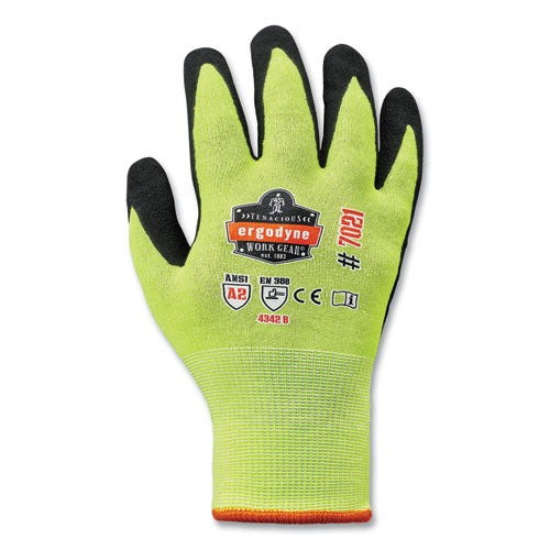 Proflex 7021 Hi-vis Nitrile-coated Cr Gloves, Lime, Medium Pair, Ships In 1-3 Business Days