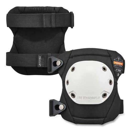 Proflex 300 Knee Pads, Rounded Hard Cap, Buckle Closure, One Size Fits Most, White Cap, Pair, Ships In 1-3 Business Days
