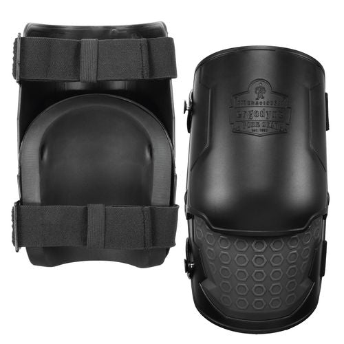 Proflex 360 Hard Shell Hinged Knee Pads W/non-marring Cap, Buckle, One Size Fits Most, Black, Pair, Ships In 1-3 Bus Days
