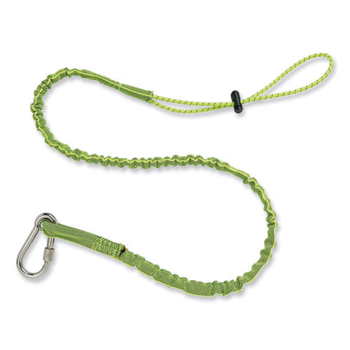 Squids 3101 Lanyard W/stainless Steel Carabiner+cinch-loop, 15 Lb Max Work Cap, 35" To 45", Lime, Ships In 1-3 Business Days