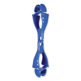 Squids 3400 Dual Clip Glove Clip Holder, 1 X 1 X 6.5, Acetal Copolymer, Blue, Ships In 1-3 Business Days