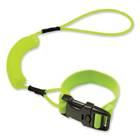 Squids 3157 Coiled Lanyard With Buckle, 2 Lb Max Working Capacity, 12" To 48" Long, Lime, Ships In 1-3 Business Days