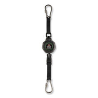 Squids 3000 Retractable Tool Lanyard With Carabiner Anchor, 1 Lb Working Capacity, 48", Black, Ships In 1-3 Business Days