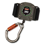 Squids 3002 Retractable Lanyard W/carabiner+belt-loop Anchor, 2 Lb Max Work Cap, 6" To 48", Gray, Ships In 1-3 Business Days