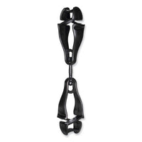 Squids 3420 Dual Clip Swivel Glove Clip Holder, 1 X 0.6 X 5.5, Acetal Copolymer, Black, 100/pack, Ships In 1-3 Business Days