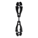 Squids 3420 Dual Clip Swivel Glove Clip Holder, 1 X 0.6 X 5.5, Acetal Copolymer, Black, 100/pack, Ships In 1-3 Business Days