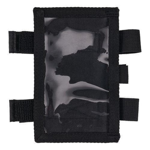 Squids 3390 Dual Band Arm Id/badge Holder W/hook/loop, Vertical, Black 3.75 X 5.75, 2.75 X 4.75 Insert, Ships In 1-3 Bus Days